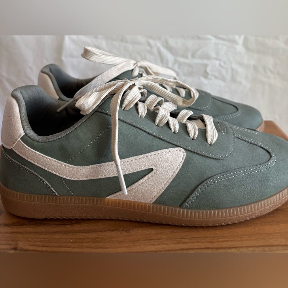 Women’s Green and White Sneakers